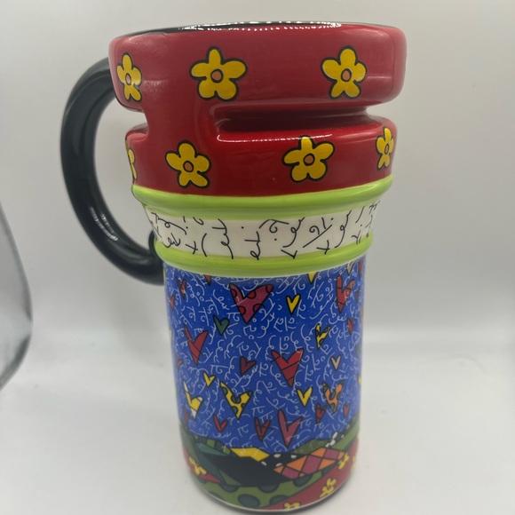 Romero Britto Travel Mug beautiful colors - Picture 1 of 7